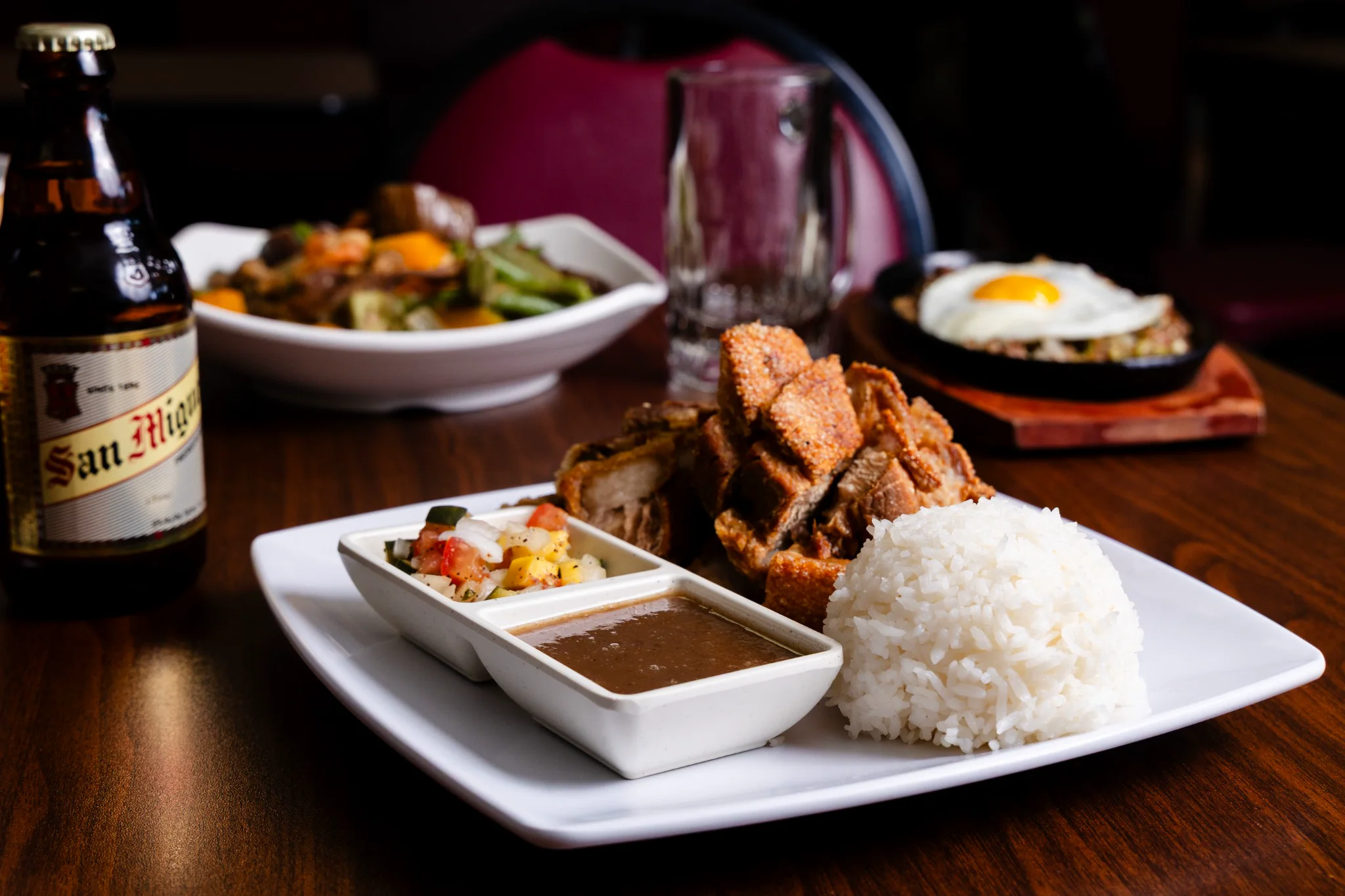 Tambayan Lechon Kawali served with rice